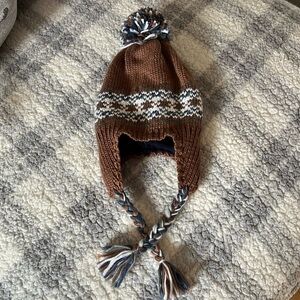 Winter pom pom hat full coverage fleece lined warmest